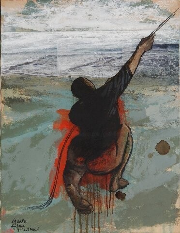 Gravures & estampes intitulée "moteur 19" par Gaele Flao, Œuvre d'art originale