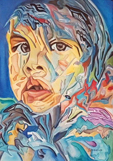 mon-petit-gavroche.jpg Peinture intitulée "mon-petit-gavroche.…" par Tykamao, Œuvre d'art originale, Acrylique