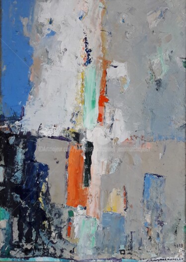 「Bougie verte.jpg」というタイトルの絵画 Jean-Marc Chapelet (jeanmarchapelet)によって, オリジナルのアートワーク, オイル