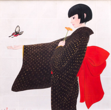 Peinture intitulée "AGEHA ver.1 ( papil…" par Souske, Œuvre d'art originale, Autre