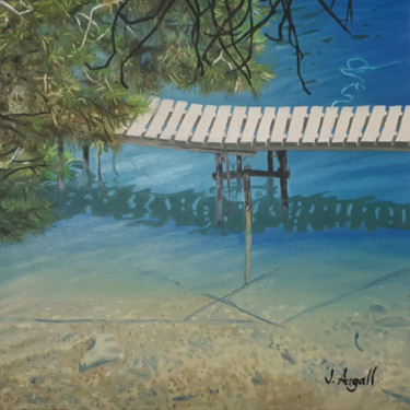 Peinture intitulée "Passerelle a Port a…" par Julie Argall, Œuvre d'art originale, Huile
