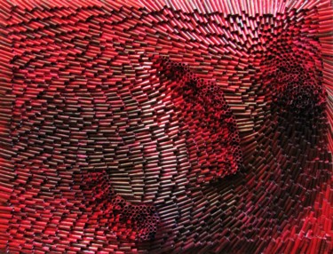 Leichtigkeit - 3D Recyclingbild Skulptur mit dem Titel "Leichtigkeit - 3D R…" von Eva Fazakas, Original-Kunstwerk