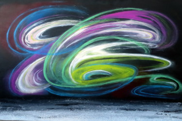 Peinture intitulée "aurore-boreale-acry…" par Marianne Charlotte Mylonas-Svikovsky (Marlo), Œuvre d'art originale
