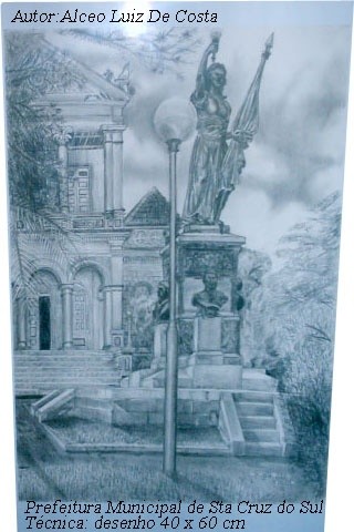 Desenho intitulada "Prefeitura municipa…" por Alceo Luiz De Costa Dcosta, Obras de arte originais