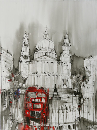 绘画 标题为“St Paul's Cathedral…” 由Irina Rumyantseva, 原创艺术品, 丙烯