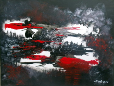 Peinture intitulée "Walking in the japa…" par Marianne Charlotte Mylonas-Svikovsky (Marlo), Œuvre d'art originale, Acrylique