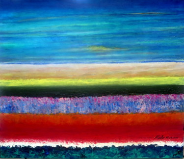 Peinture intitulée "Couleurs estivales" par Marianne Charlotte Mylonas-Svikovsky (Marlo), Œuvre d'art originale, Acrylique