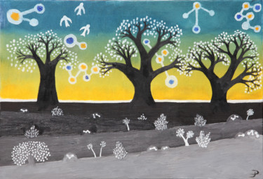 Aube Peinture intitulée "Aube" par Pierre Ecrepont, Œuvre d'art originale, Huile