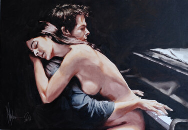 Painting titled "Muse." by Igor Shulman, Original Artwork, Oil