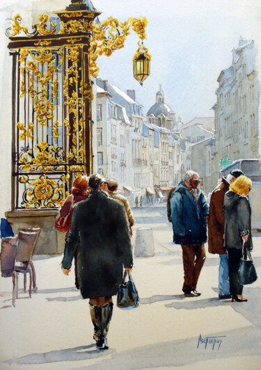 Peinture intitulée "nancy2013" par Annick Berteaux, Œuvre d'art originale, Aquarelle