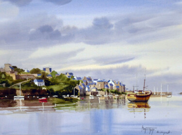 Peinture intitulée "2016leconquet2." par Annick Berteaux, Œuvre d'art originale, Aquarelle