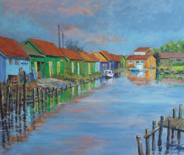 Peinture intitulée "Marennes" par Michel Adam, Œuvre d'art originale, Acrylique
