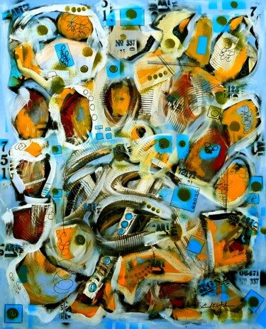 Luxury 2 Schilderij getiteld "Luxury 2" door Eugenia Delad, Origineel Kunstwerk, Acryl