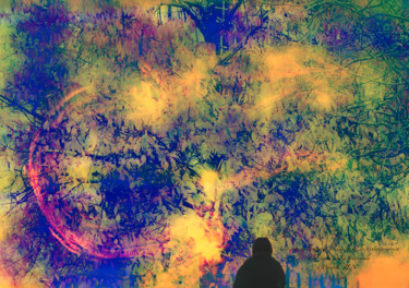 数字艺术 标题为“assis tranquillement” 由Max Parisot Du Lyaumont, 原创艺术品, 数字油画 安装在铝上