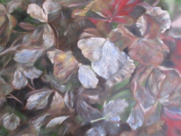 Painting titled "Foliage 5" by Joanne Mumford, Original Artwork, Oil Mounted on Wood Stretcher frame