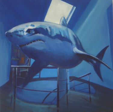 绘画 标题为“squale3.jpg” 由Serge Salis, 原创艺术品, 丙烯 安装在木质担架架上