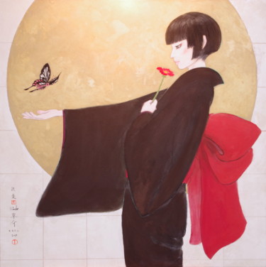 Peinture intitulée "AGEHA ver3 ( papill…" par Souske, Œuvre d'art originale, Autre