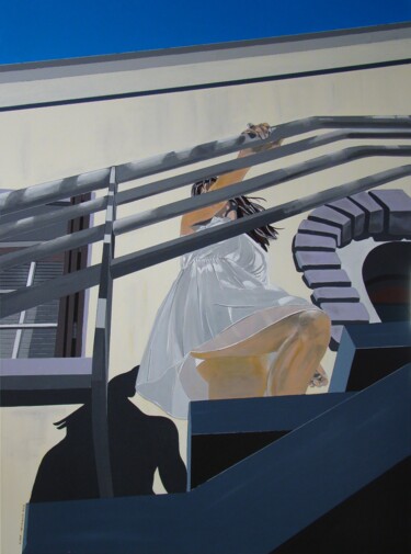 Schilderij getiteld "Point de Vue" door Chap, Origineel Kunstwerk, Acryl