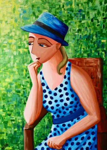 Peinture intitulée "Isabelle" par Marine Walon, Œuvre d'art originale, Acrylique Monté sur Châssis en bois