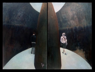 Peinture intitulée "Labyrinthe" par Philippe Langaud, Œuvre d'art originale, Acrylique Monté sur Châssis en bois