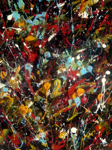 Peinture intitulée "antagonistic-discus…" par Marianne Charlotte Mylonas-Svikovsky (Marlo), Œuvre d'art originale, Acrylique