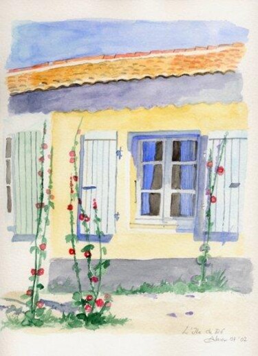 Pintura titulada "0207 Ile de Ré" por Aquarelles-Alain, Obra de arte original, Acuarela