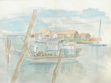 Pintura intitulada "9906 Tremblade" por Aquarelles-Alain, Obras de arte originais, Aquarela