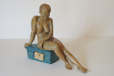 Sculpture intitulée "La boîte à secret" par Véronique Lopez-Boiteux, Œuvre d'art originale, Terre cuite