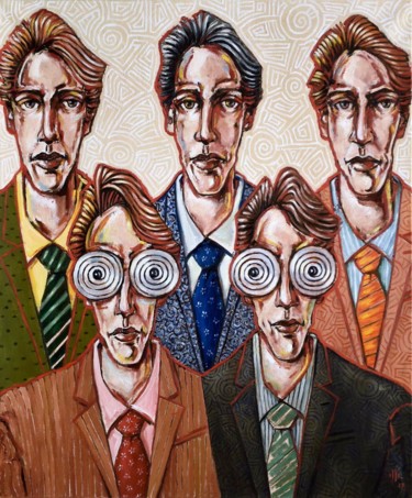 Peinture intitulée "marionnettes" par Pascal Buffard, Œuvre d'art originale