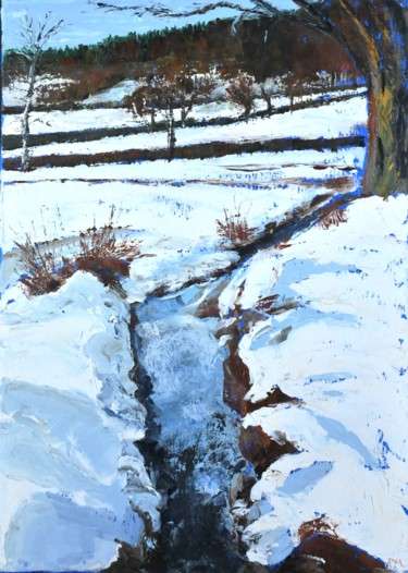 Peinture intitulée "le ruisseau des Cha…" par Philip Moreau, Œuvre d'art originale, Huile