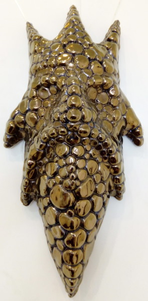 Rock Elemental King Sculpture titled "Rock Elemental King" by Mark Raymond Majchrzak, Original Artwork, Ceramics