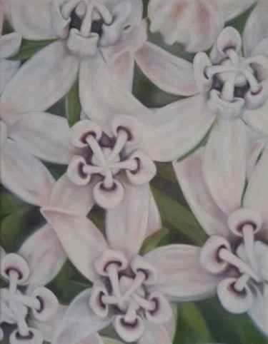 Painting titled "Jardin Val Rahmeh,…" by Joanne Mumford, Original Artwork, Oil Mounted on Wood Stretcher frame