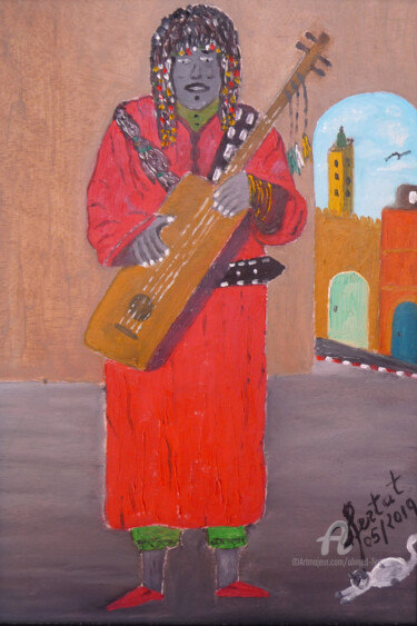 Peinture intitulée "le-gnawi.jpg" par Ahmed Fertat, Œuvre d'art originale, Huile