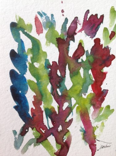 Peinture intitulée "Hawaii végétation 3" par Arnaud Thévenin, Œuvre d'art originale, Aquarelle