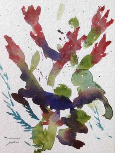 Peinture intitulée "Hawaii végétation 5" par Arnaud Thévenin, Œuvre d'art originale, Aquarelle