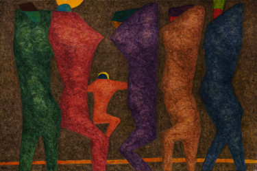 Peinture intitulée "Поклонение младенцу" par Aleksei Filippov, Œuvre d'art originale