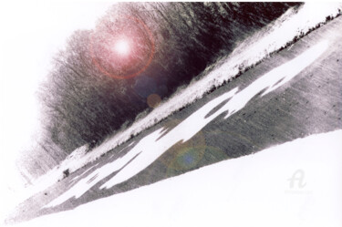 Photographie intitulée "Canal sous la neige" par Alepph.K, Œuvre d'art originale