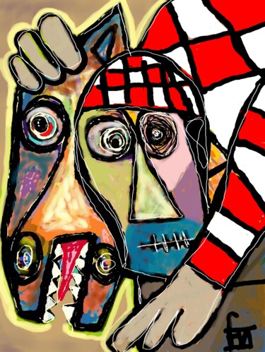 Digital Arts titled "à-dada.jpg" by Franck Vidal, Original Artwork, Digital Painting