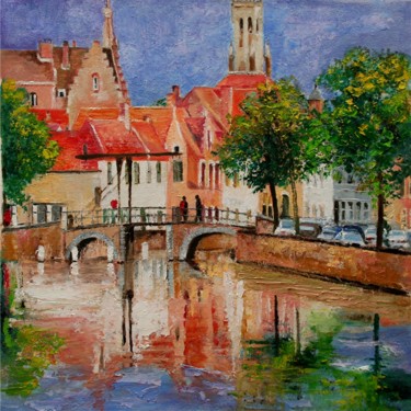 "Crisp Day In Brugge" by YARY DLUHOS Painting titled ""Crisp Day In Brugg…" by Andre, Yary, & Peter Dluhos, Original Artwork, Oil