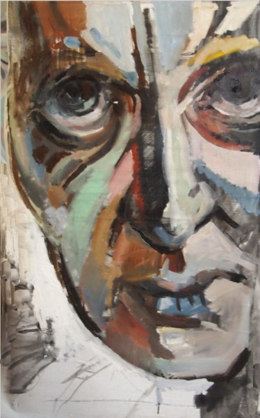 Peinture intitulée "Homme en colère" par Olga Rocher, Œuvre d'art originale, Huile