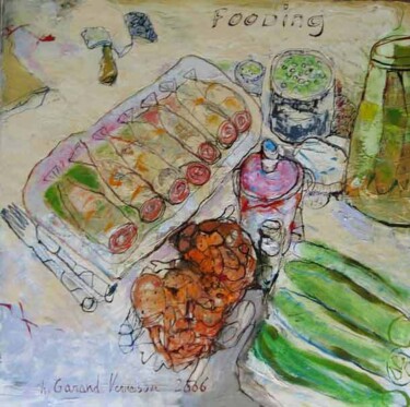 Peinture intitulée "Fooding" par Hortense Garand Vernaison, Œuvre d'art originale