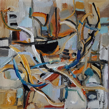 Pintura titulada "Boat on a rain show…" por Muriel Cayet, Obra de arte original, Acrílico