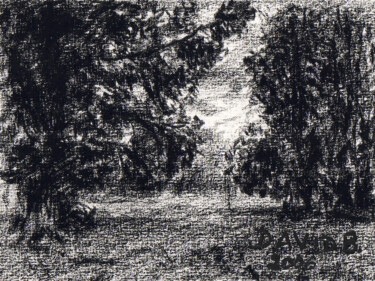 Σχέδιο με τίτλο "Parc (croquis à la…" από David Benayoun, Αυθεντικά έργα τέχνης, Μολύβι