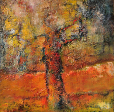 Peinture intitulée "Nature vive" par Anne Le Doré, Œuvre d'art originale, Pigments Monté sur Panneau de bois