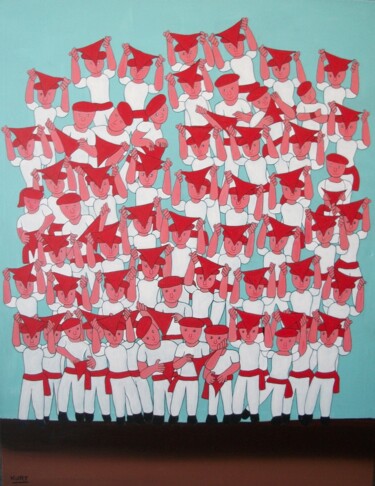 绘画 标题为“Tableau Naif acryli…” 由Didier Dordeins, 原创艺术品, 丙烯
