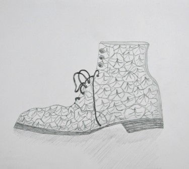 Dessin intitulée "ananas et vieille g…" par Philip Moreau, Œuvre d'art originale, Graphite