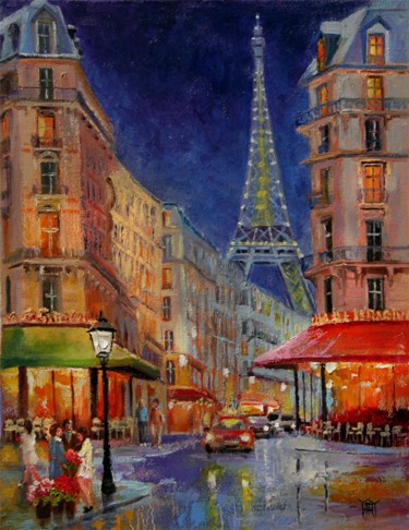 "Rue Francaise" by YARY DLUHOS Painting titled ""Rue Francaise" by…" by Andre, Yary, & Peter Dluhos, Original Artwork, Oil