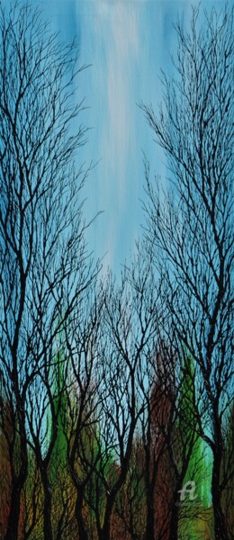 Landscape Full Of Trees 1 Peinture intitulée "Landscape Full Of T…" par Daniel Urbaník, Œuvre d'art originale, Acrylique
