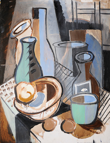 Painting titled "Bouteilles.jpg" by Susana Machado, Original Artwork, Oil