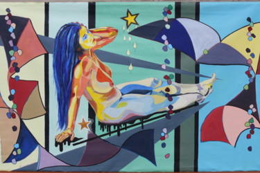Peinture intitulée "𝑰𝒔𝒂" par Bob Mazurel, Œuvre d'art originale, Acrylique